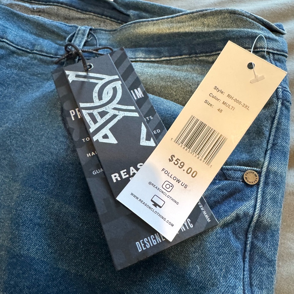 Reason Clothing Blue Denim Jeans